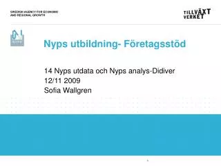 14 Nyps utdata och Nyps analys-Didiver 12/11 2009 Sofia Wallgren
