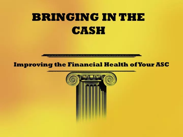 improving the financial health of your asc
