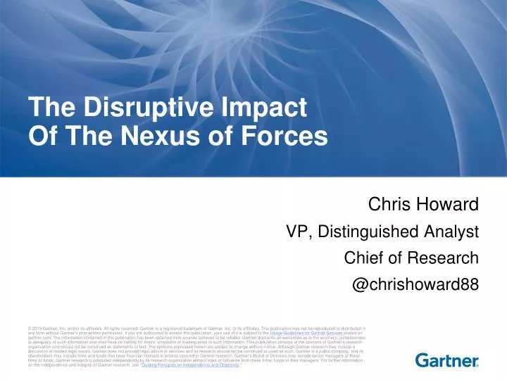 the disruptive impact of the nexus of forces