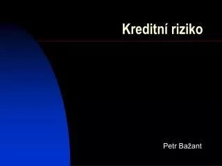 kreditn riziko