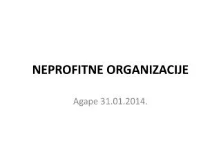 neprofitne organizacije