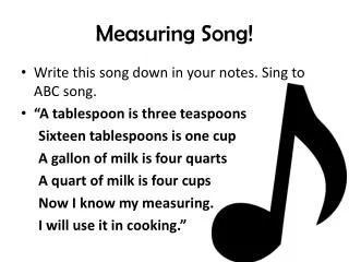 Measuring Song!