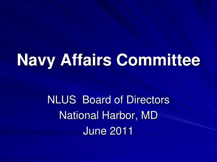 navy affairs committee