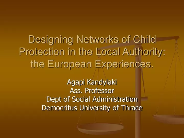 designing networks of child protection in the local authority the european experiences