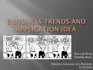 e-Business trends and application idea