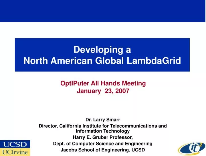 developing a north american global lambdagrid