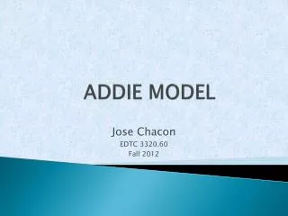 ADDIE MODEL