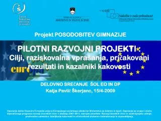 projekt posodobitev gimnazije