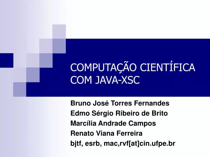 computa o cient fica com java xsc