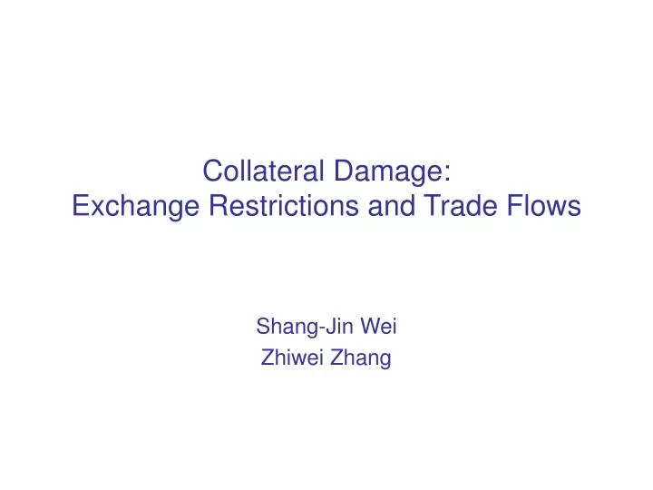 collateral damage exchange restrictions and trade flows
