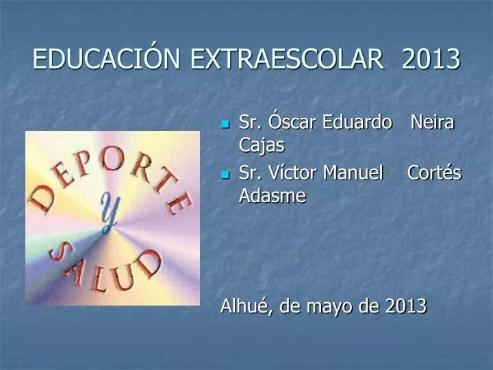 educaci n extraescolar 2013