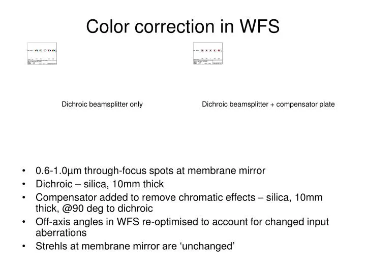 color correction in wfs