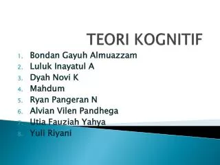 teori kognitif
