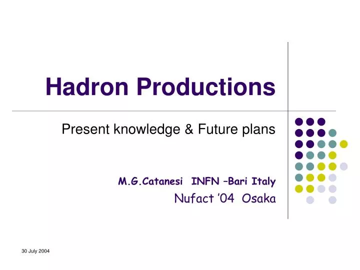 hadron productions