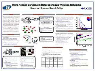 Multi-Access Services in Heterogeneous Wireless Networks Kameswari Chebrolu, Ramesh R. Rao
