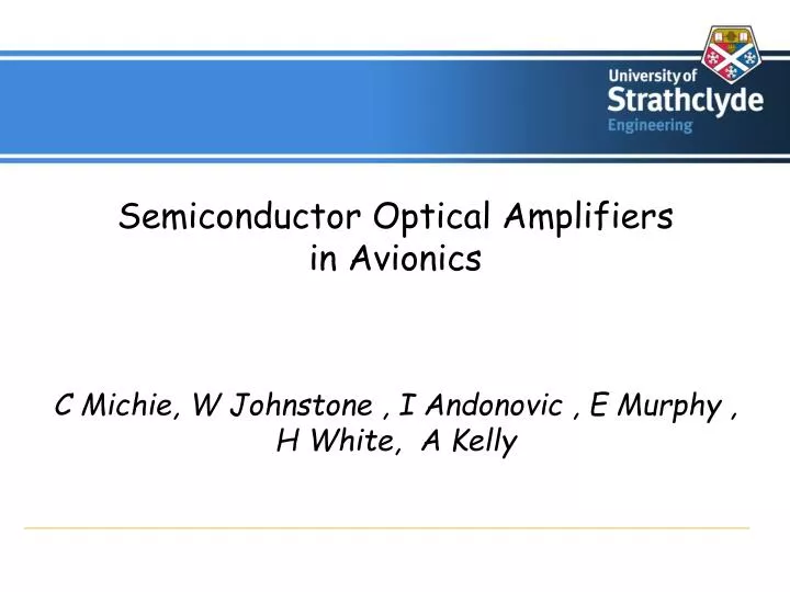 semiconductor optical amplifiers in avionics