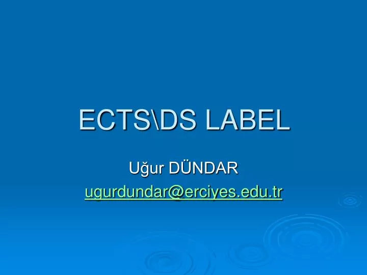 ects ds label