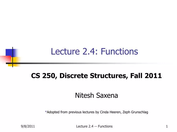 lecture 2 4 functions