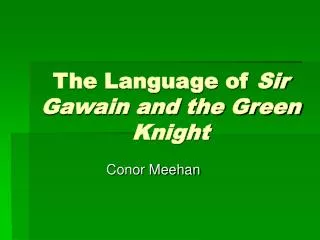 The Language of Sir Gawain and the Green Knight