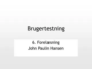 brugertestning
