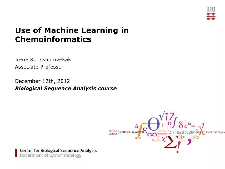 use of machine learning in chemoinformatics