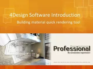 4Design Building Material Rendering Software Introduction