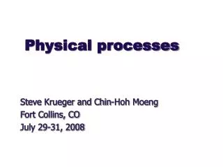 Physical processes