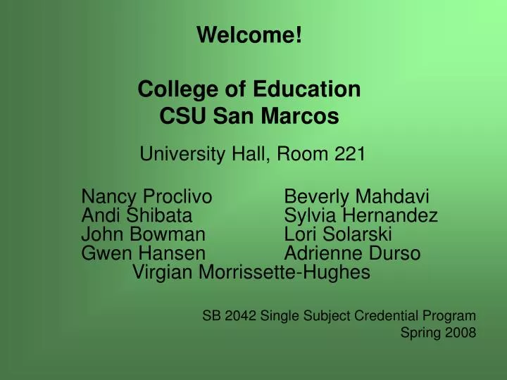welcome college of education csu san marcos