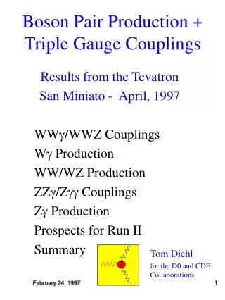 Boson Pair Production + Triple Gauge Couplings