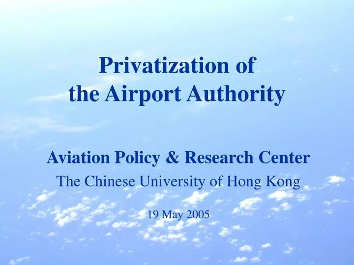 privatization of the airport authority