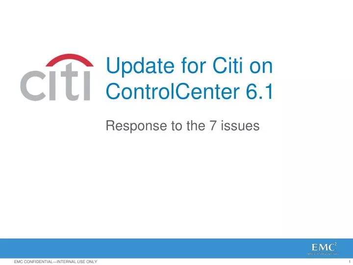update for citi on controlcenter 6 1