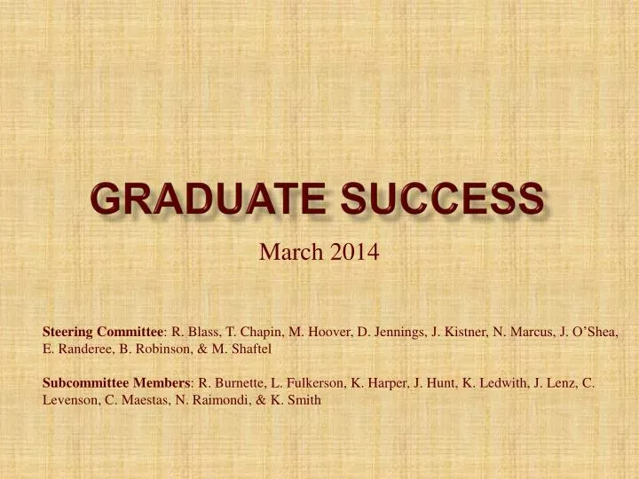 graduate success