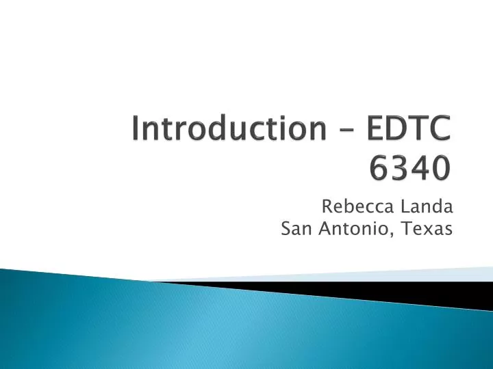 introduction edtc 6340