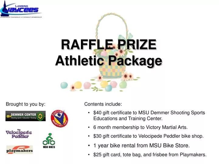 raffle prize athletic package
