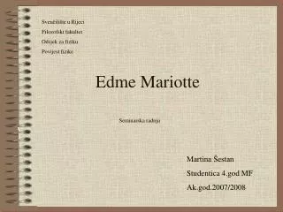 edme mariotte