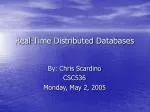 Real-Time Distributed Databases - slide 1