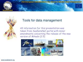 Tools for data management