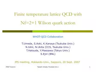 Finite temperature lattice QCD with Nf=2+1 Wilson quark action