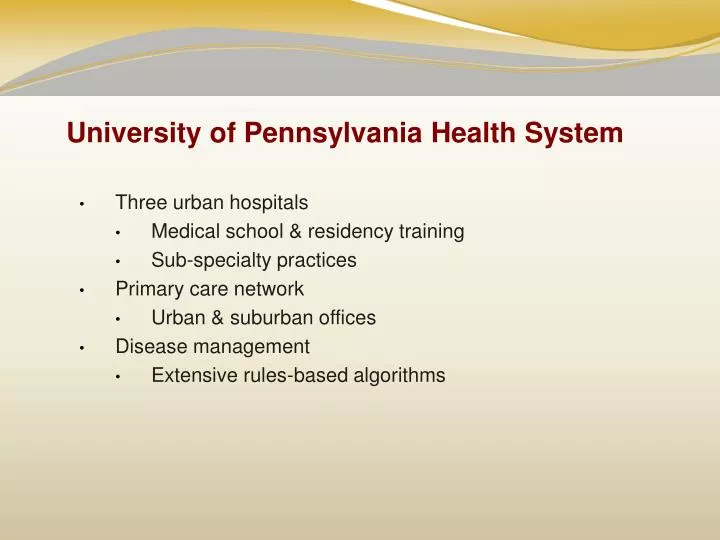university of pennsylvania health system
