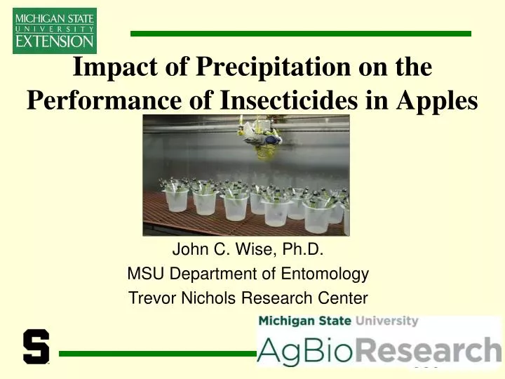 impact of precipitation on the performance of insecticides in apples