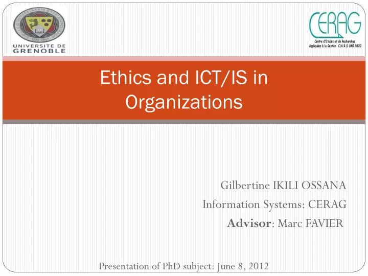 ethics and ict is in organizations