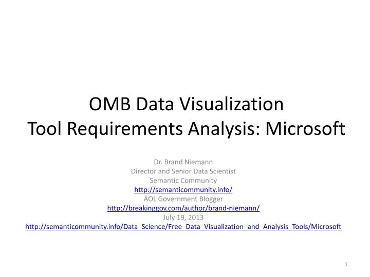 omb data visualization tool requirements analysis microsoft