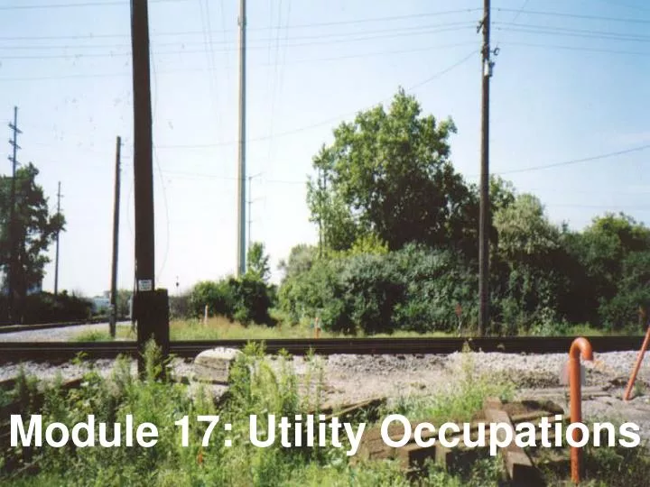 module 17 utility occupations