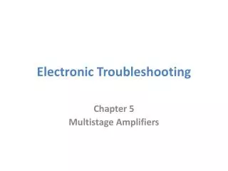 Electronic Troubleshooting