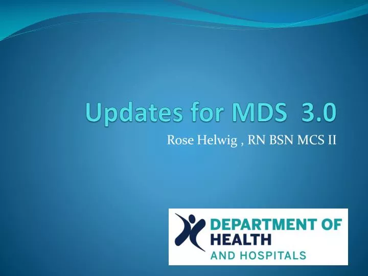 updates for mds 3 0