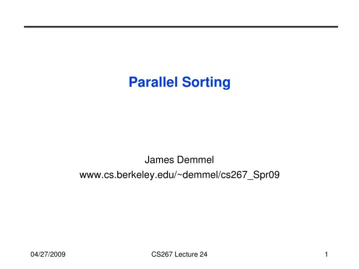 parallel sorting