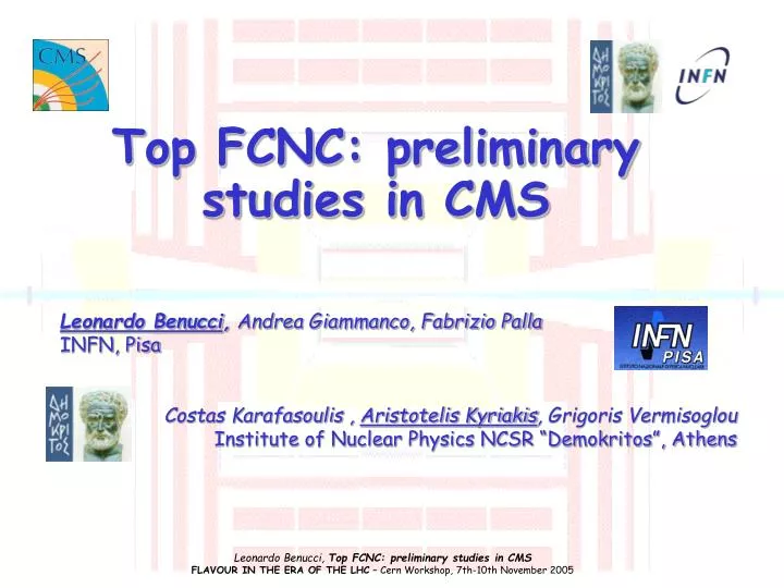 top fcnc preliminary studies in cms
