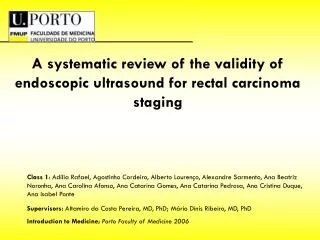 A systematic review of the validity of endoscopic ultrasound for rectal carcinoma staging