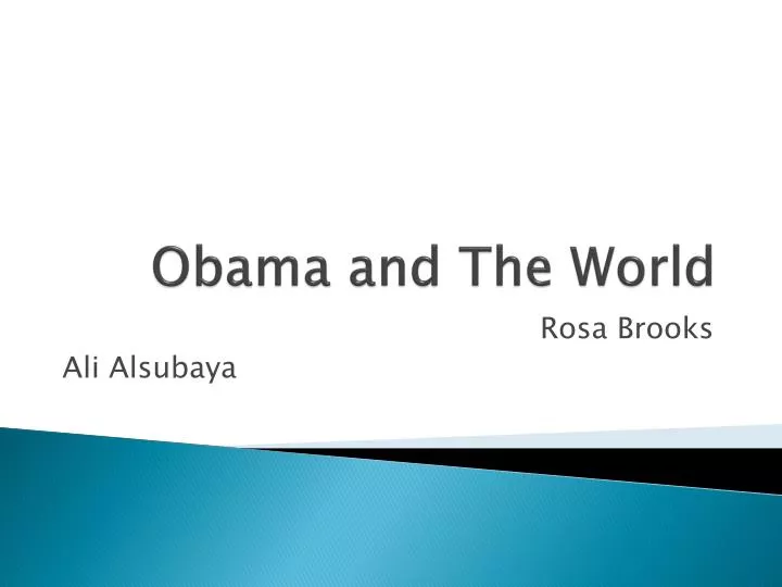 obama and the world