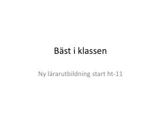 b st i klassen